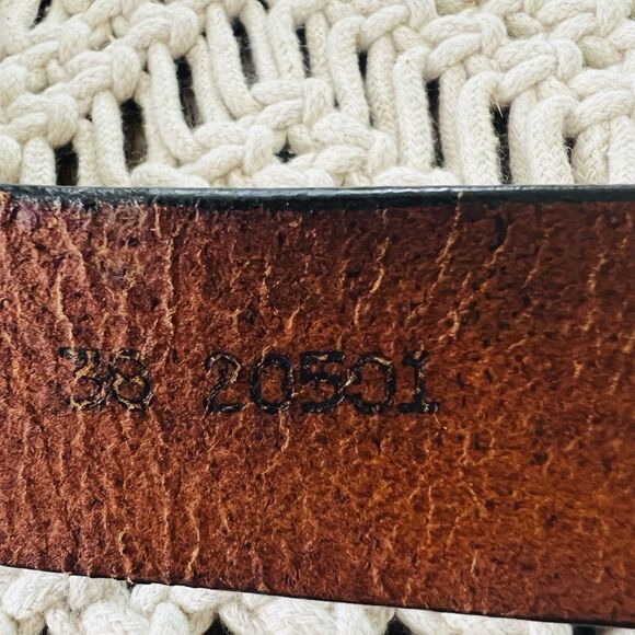 Collectible Chambers Belt Co. Brown Tooled Leather Silver Horse Head Buckle 42" - Picture 9 of 12